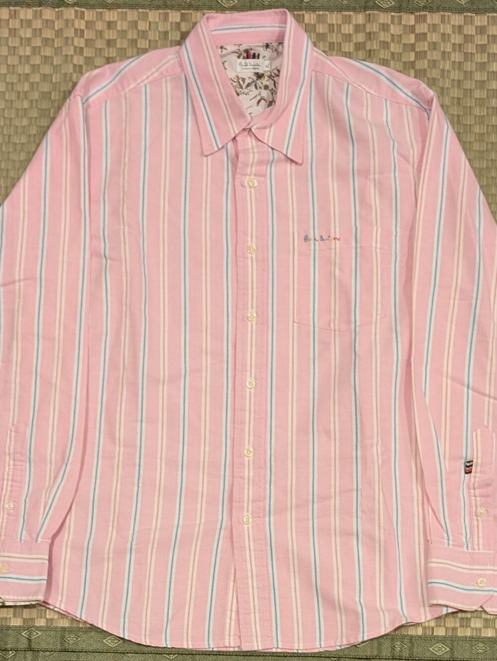 Paul Smith 100% Cotton Pinstripe Button Up Shirt Men's Size XL Made in London
